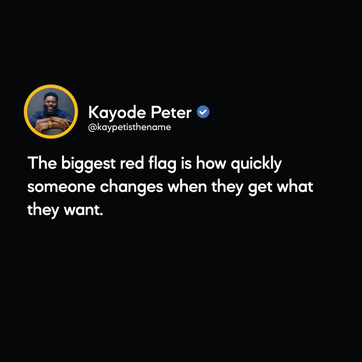 KaypetIsTheName's tweet photo. Facts only ✅
.
#MindsetShift #GrowthMindset #BlackYorubaBoi #NotesByKaypet https://t.co/QLQfzxYZS3