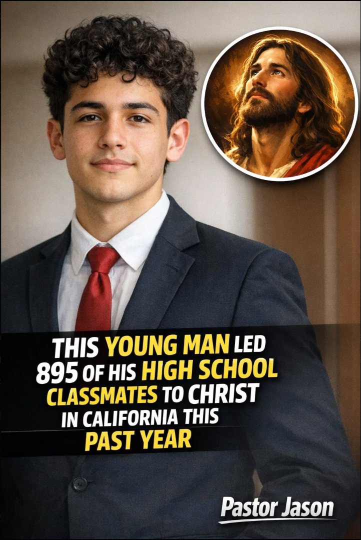 XtexasgirlX's tweet photo. THIS KID WENT FROM POTHEAD TO SAVING HIS WHOLE SCHOOL ✝️

Abraham Aguilar was a rebellious senior at Palmdale High. Troubled home, marijuana, the whole mess. His mom forced him to church or get out. He sat in the back row hating every minute.

Then the preaching hit him. A men's discipleship seminar. God said it's now or never. He surrendered right there at the altar.

Next thing you know this former backslider is preaching in the lunch line, hallways, even to the janitors. Starts a small Bible study. By the end of senior year 895 students gave their lives to Christ.

One obedient kid changed everything.

This is what real transformation looks like. No programs. No government money. Just one heart on fire for God.

When are we gonna stop pretending the answer isn't Jesus?  🙏