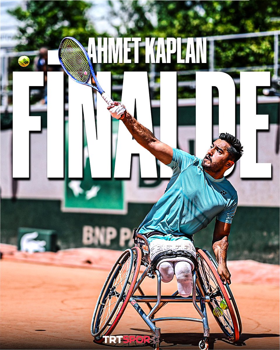 trtsporyildiz's tweet photo. 🎾 Milli para tenisçimiz Ahmet Kaplan, #RolandGarros tekerlekli sandalye quad kategorisinde 1 numaralı seri başı Sam Schroder'i 2-1 mağlup etti ve finale çıktı.

🆚 6-4, 4-6, 6-1

👏 Tebrikler Ahmet Kaplan! https://t.co/4HhB39N8dt