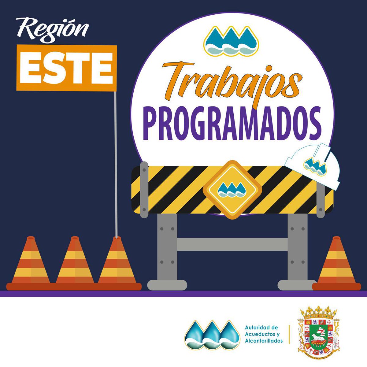 AcueductosPR's tweet photo. 📢🗓 [Actualización | Trabajos Programados] Se realizan según programadas para hoy, jueves 4 de junio, las labores de mejoras en el sistema de distribución de la estación de bombas Farallón en #Cayey.

🔧⚙️ Los trabajos consisten en la instalación de tres válvulas de control y un metro de flujo en la tubería de 10 " de diámetro que distribuye agua hacia sectores de #Guayama.

⏱️ El tiempo estimado para completar los trabajos es de 12 horas, luego de comenzados a las 7:30am.

🚱 Mientras trabajan, la estación estará fuera de operación y abonados en Villas de Carite, Palmasola, Guamaní, PR-179, PR-7741, PR-742 y sectores aledaños experimentan la interrupción del servicio de agua potable.

💧🚛 En coordinación con la oficina de OMME de Guayama, están disponibles camiones cisterna para la distribución de agua potable en las comunidades afectadas.

💦 Recuperación del servicio proyectada para horas de esta noche.