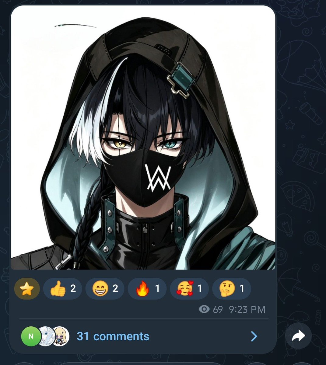 Jingranology's tweet photo. #wuwaleaks (meme?) 

Anal Walker. 

—probably nothing. or might imply that he wears a mask during his combat(?) https://t.co/6uztncOn7x