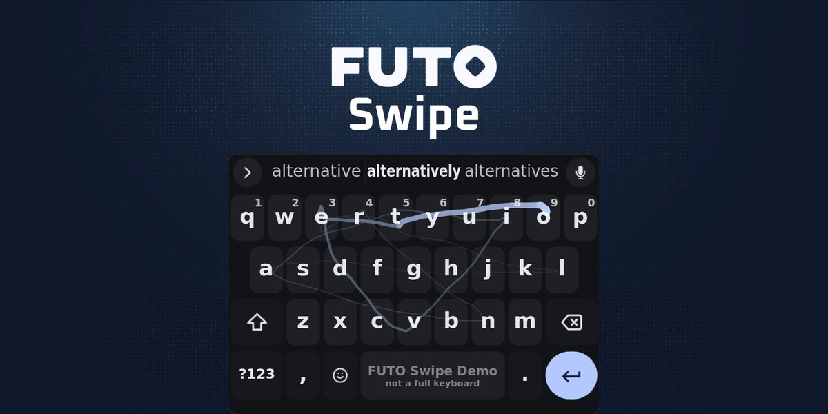 AlternativeTo's tweet photo. ⌨️ FUTO Keyboard 0.1.29 introduces FUTO Swipe for improved swipe typing accuracy, surpassing Gboard and others. It also offers customizable suggestions and gestures, support for Unicode 17 emojis, and enhances privacy-focused features.
https://t.co/30VHeI6EWv https://t.co/zoEPtOCEJu
