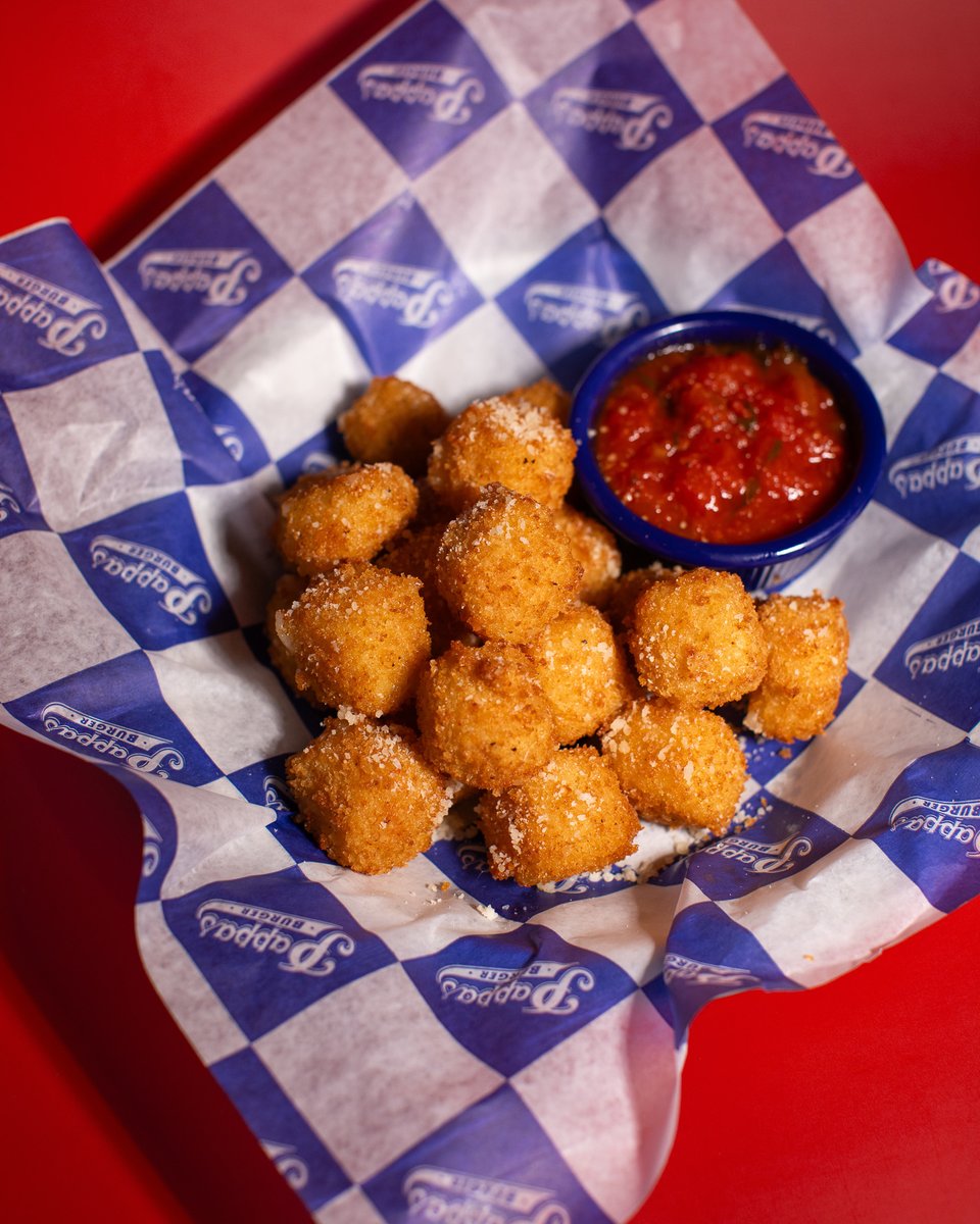 PappasBurger's tweet photo. Not to be cheesy, but National Cheese Day is a grate day for Mozzarella Bites. https://t.co/wpg8rBiR9C