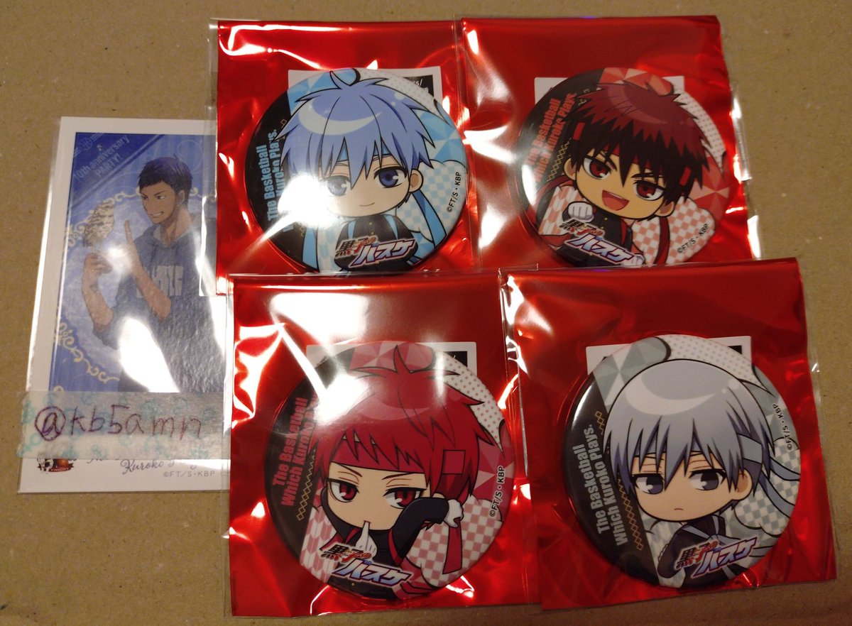 kb5amn's tweet photo. 【譲渡】黒子のバスケ 黒バス AnimeJapan 2026 AJ 中外 中外鉱業 応援団 ポラショット 缶バッジ 
(譲)黒子君•火神君•赤司君•黛さん
(求)定価(+送料)
学校事のお迎えの方優先

都内手渡し>郵送

お気軽にお声がけください！ https://t.co/xrIb3C4pbT