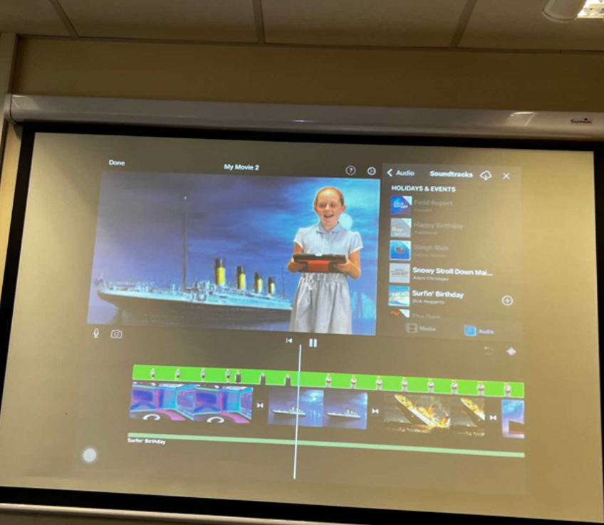 StBernardsPS's tweet photo. 🎬🚢 That's a wrap!
P6a have now completed editing their Titanic shorts. Using iMovie, pupils combined historical learning with creativity, teamwork and digital skills to edit their final films.🎥 #Titanic #DigitalLearning #FilmAndScreen @GlasgowCREATE @intofilm_edu @screenscots https://t.co/gg9EBh5bip
