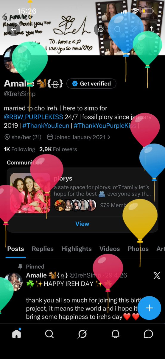 IrehSimp's tweet photo. You already know to celebrate my balloon day i WILLLLL be bringing back my ireh birthday call trust

it’s tradition and i will always keep her https://t.co/HisEV01BbQ