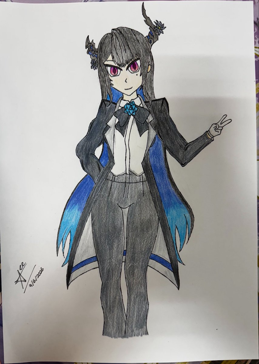 AceMewgatIX's tweet photo. Ado meets Nerissa Ravencroft! 💙🎼🌹

#RavenCrafts #Adoart https://t.co/C6Q5n3aX8G
