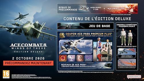 GamemastersFr's tweet photo. ACE COMBAT 8: WINGS OF THEVE DELUXE EDITION (PS5) est disponible en précommande chez Amazon

Lien 👉 https://t.co/k1kr95KpKJ

#publicite https://t.co/s4qwSny7UP