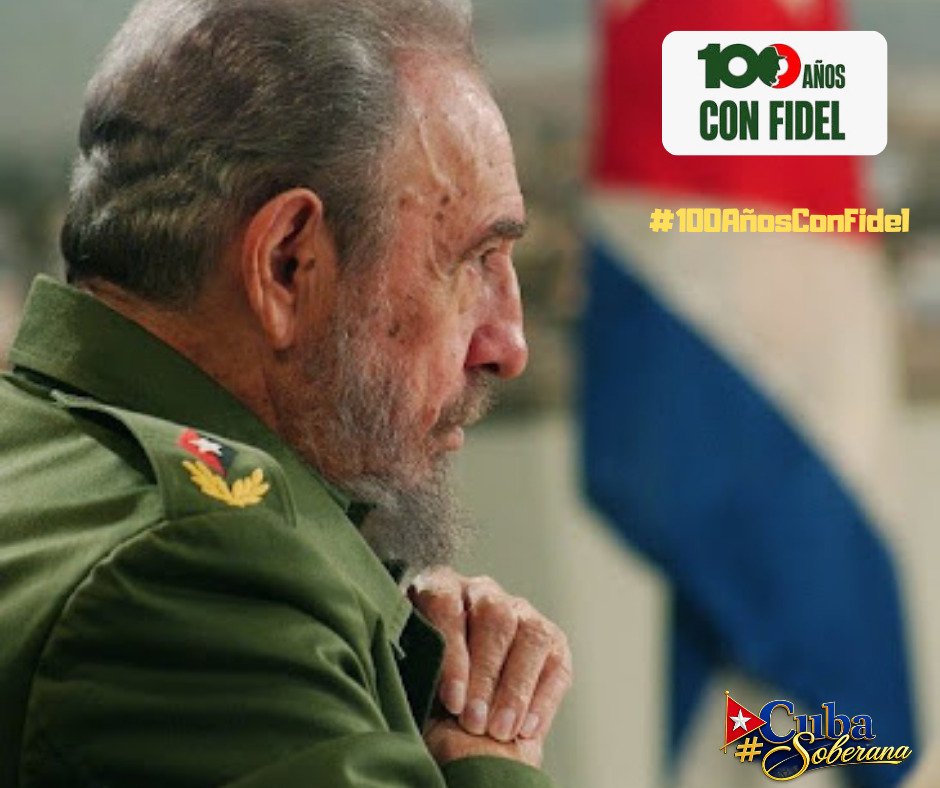 YaquedeCuba's tweet photo. La Revolución no se detiene: frente al imperialismo, seguimos con la misma convicción de Fidel.
¡Ni un paso atrás, ni un retroceso, ni una concesión!
#LaPatriaSeDefiende 
#100AñosConFidel https://t.co/UroCLOqXBu