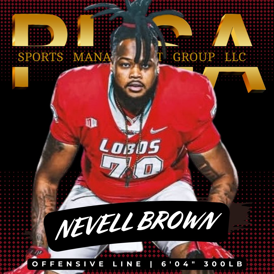 ProLevelAgents's tweet photo. 🚨 FREE AGENT ALERT 🚨

NEVELL BROWN (OL) is ready to play.

Height:  6'04"
Weight:  300lb
College:  University Of New Mexico 

https://t.co/cM3SoJGq01

Agent:  jjones@prolevelagents.com https://t.co/mIWoYjdxgY