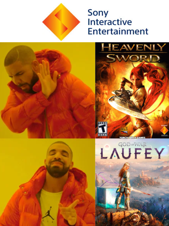 YorchTorchGames's tweet photo. Here's the question no one is asking about God of War Laufey:

If Sony still holds the rights to Heavenly Sword, why not create a sequel to that franchise instead? https://t.co/9oeYCjEWPX