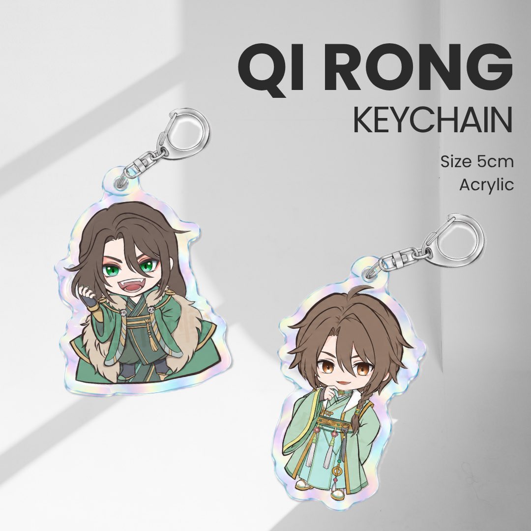 Tasuku_0700's tweet photo. Qi Rong Bundle
Pre-orders are now being accepted for two keychains, two acrylic stands, two prints, a postcard, and a sticker.
① https://t.co/Xi9jP8qiHn