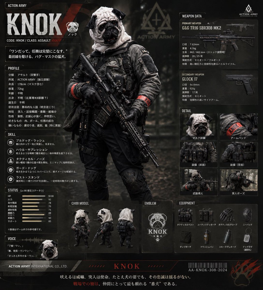 KNOK_APR's tweet photo. 愛銃擬人化が流れてきて自分でも遊んでみたけどchatGPT面白い！ついでに自分もキャラ紹介作成してみたけどなかなかいい感じじゃないですか！ https://t.co/ROyzZJGrIF