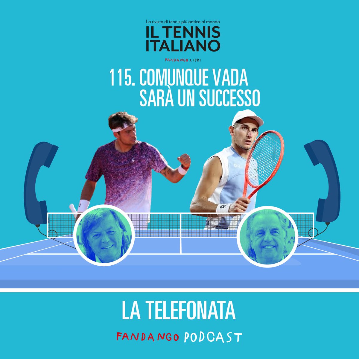 fandangopod's tweet photo. Cobolli e Arnaldi si sfideranno in semifinale al Roland Garros.

È uscita la puntata 115 de #LaTelefonata🎾: Comunque vada sarà un successo

https://t.co/PrAq5MAXkx https://t.co/MwHhAOuH7W