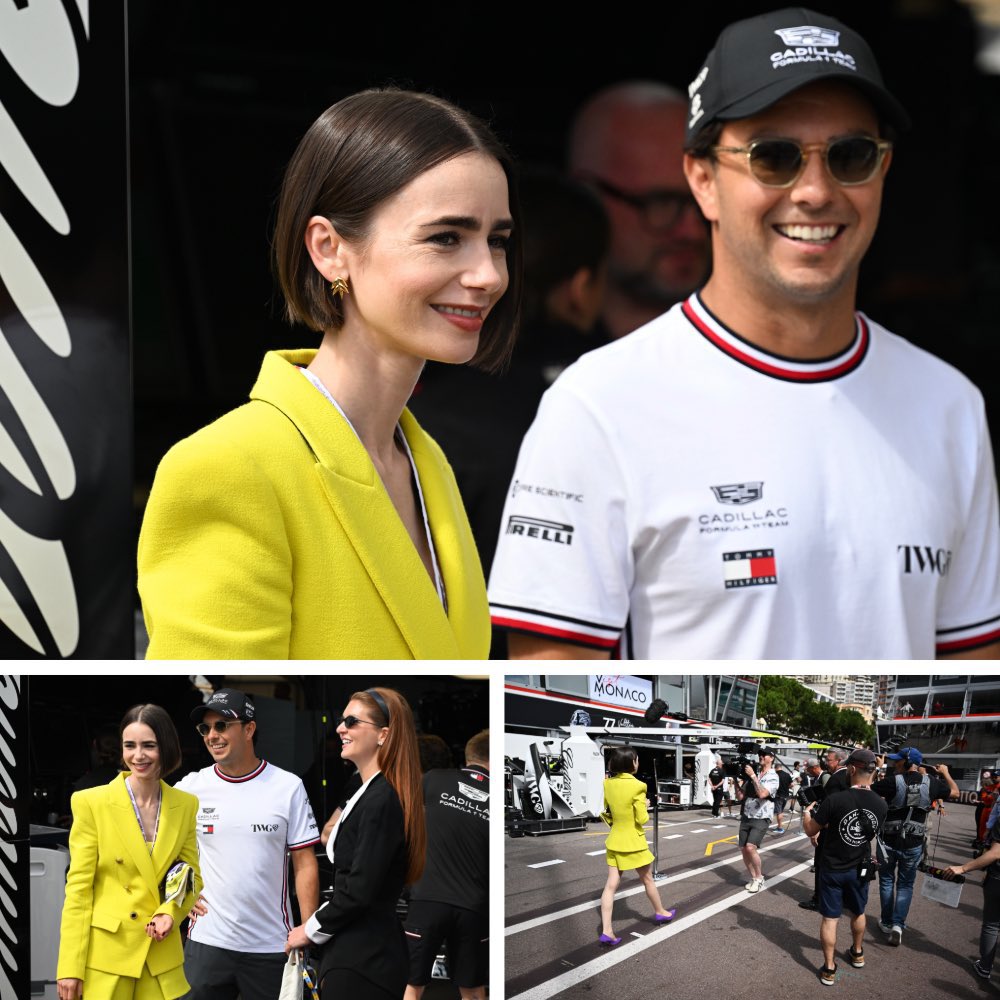 motorsportcomtr's tweet photo. 🔥 Sergio Perez, Lily Collins’le Monako Paddock’unda görüntülendi!

📌 Collins'in Netflix dizisi “Emily in Paris” için yeni bölüm çekimi nedeniyle Monako’da olduğu ve Perez ile Cadillac’ın da dizide yer alabileceği söyleniyor. https://t.co/XLaduvenkC