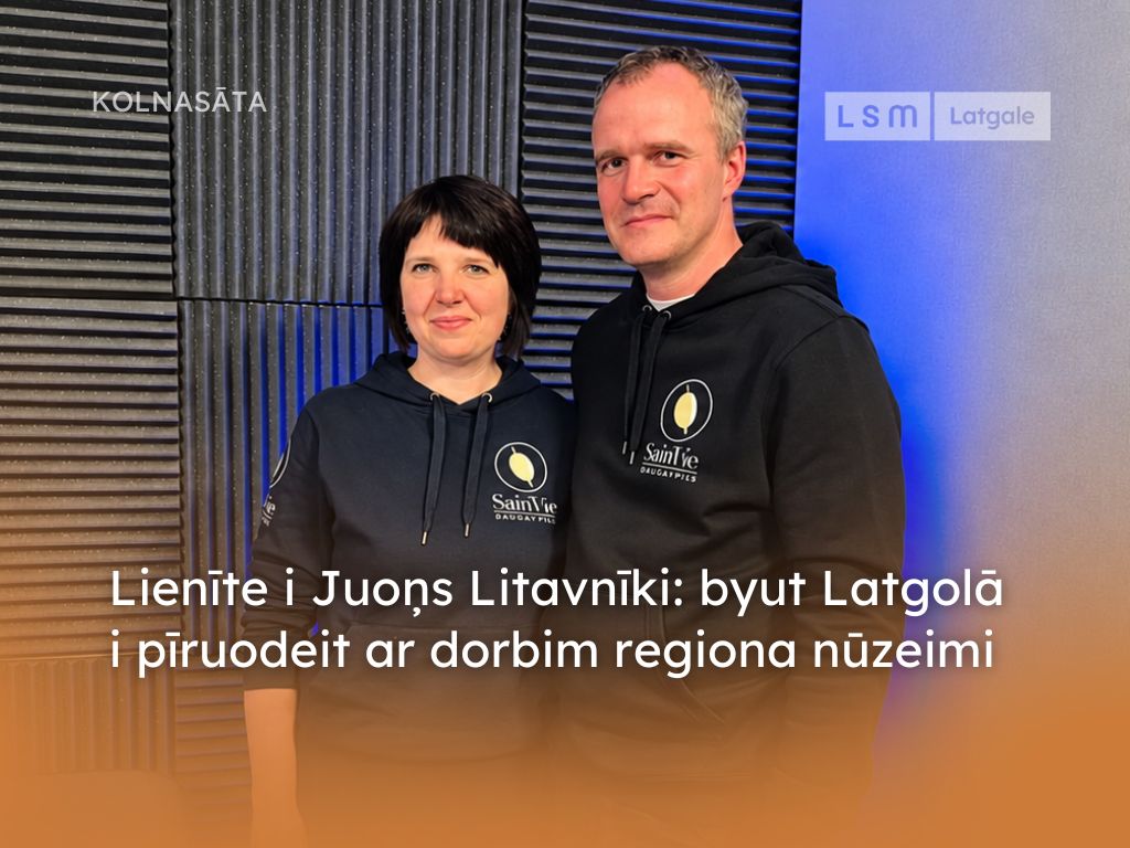 LSMLatgale's tweet photo. #Kolnasāta: Lienīte i Juoņs Litavnīki (Lienīte i Jānis Litavnieki) ir Rēzeknis nūvoda uzjiemieji. Dzeive pīrūbežā i ticeiba sovai vītai dūd spāku struoduot i veidot sovu kasdīnu, nasaverūt iz turisma nūzaris ituo gods izaicynuojumim Latgolā.
🎧Klausīs ite: https://t.co/vaxWf2ZHSj https://t.co/6TDvrnbJYH