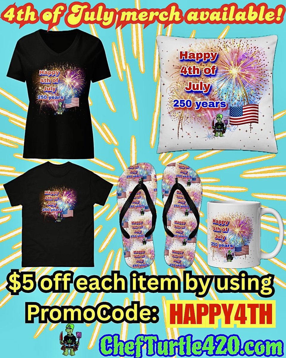 ChefTurtle2's tweet photo. SAVE $$$$ using promo-CODE: HAPPY4TH

Ordered today at https://t.co/d4zqV8EEZn https://t.co/WFtsviQfzG
