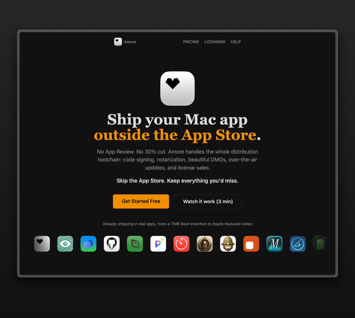 lucaslovexoxo's tweet photo. Rebuilt @AmoreComputer's landing page today. Would love to get your feedback. https://t.co/4Edu9fns3y