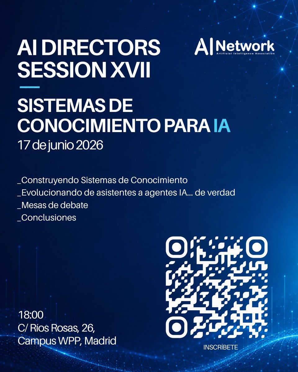 AI_Network_es's tweet photo. 🧠 AI Directors Session XVII | Sistemas de Conocimiento para IA

👉 No te quedes sin tu plaza: https://t.co/zKfd3fjLbl

#AIDirectorsSession #SistemasDeConocimiento #InteligenciaArtificial #AI #DataGovernance #Innovacion #TransformacionDigital https://t.co/t3q5ZdHzlv