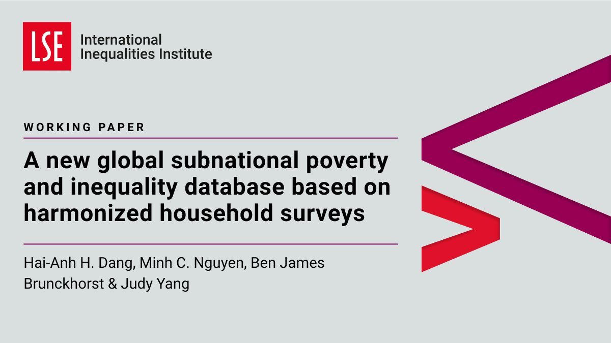 LSEInequalities's tweet photo. Subnational data on household welfare helps identify and monitor locations with high concentration of poverty and inequality.

This new III working paper presents two new global datasets that focus on poverty and inequality at the subnational level.

🔗 https://t.co/U8VC6kl9PJ https://t.co/UiSK1CtY17