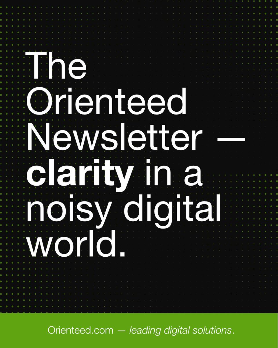 orienteed's tweet photo. No spam. No fluff. Just carefully #curated content by our team — straight to your inbox.

👉 Subscribe here: https://t.co/Cp21PzAmQq 
and stay ahead of what’s next in #digitaltransformation. https://t.co/YiwU8Mi5ja