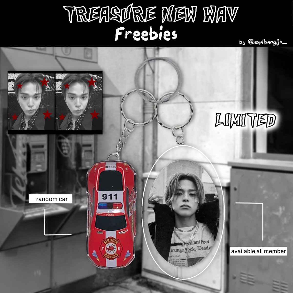 espiisangijo_'s tweet photo. help rt &amp; like are appreciated ｡𖦹°‧⭑.ᐟ

freebies special comeback TREASURE “New Wav”🛞🚕

⭑ claim shopee 6.6 pukul 20.00 wib (limited)
⭑ link: https://t.co/qkNkQhhn2I
⭑ satu orang claim satu!! https://t.co/mqYSVMg8X6