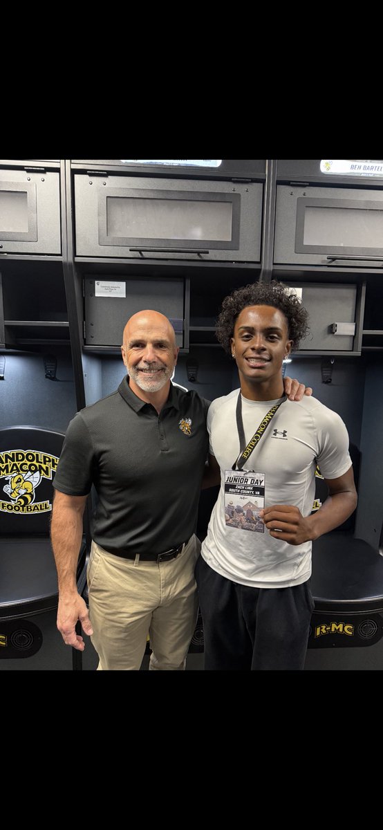 zach13link's tweet photo. Had a great junior day visit @RMCfootball yesterday. Thank you to @CoachJonesRMC  for a great tour. @CoachJCraig1  @SoCoFootball https://t.co/e7GKwji3h6