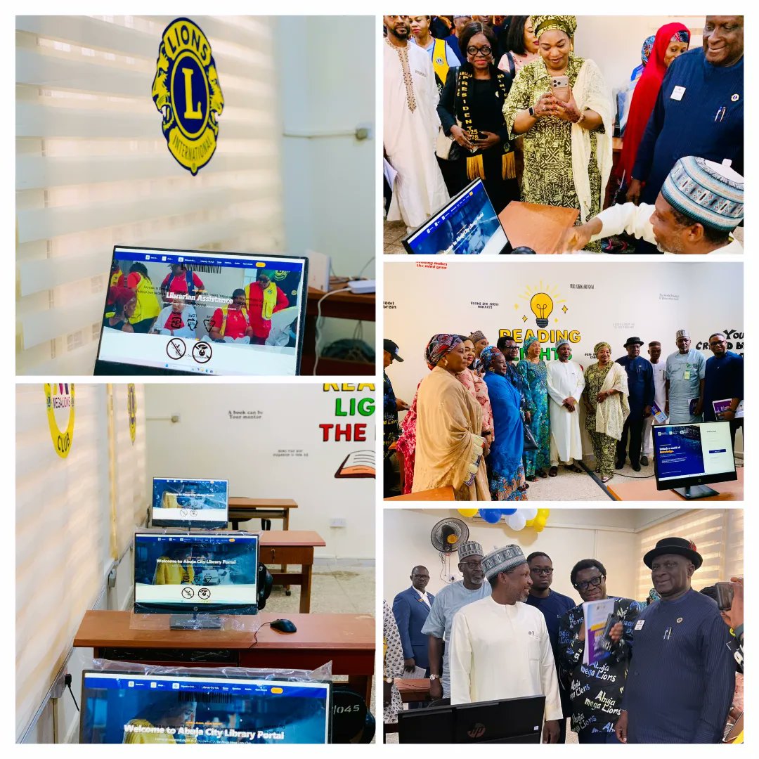 District404A2's tweet photo. “Community Development Takes Centre Stage as Abuja Mega Lions Club Commissions Digital Library.” https://t.co/kVQ7NzXj3w