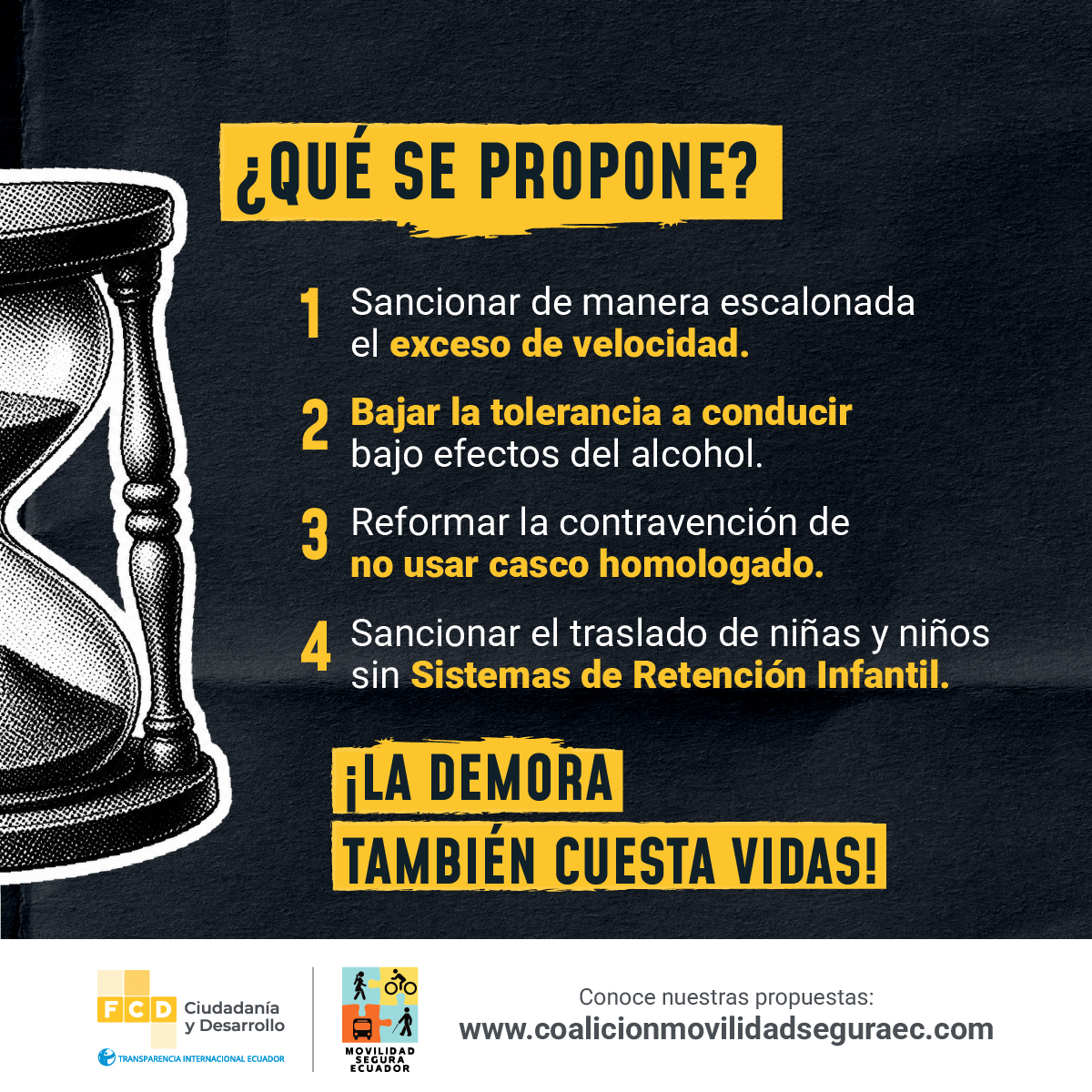 FCD_Ecuador's tweet photo. Ocho meses sin informe para segundo debate. Ese es el retraso que mantiene estancada la reforma al #COIP en materia de tránsito en la @AsambleaEcuador, una propuesta clave para fortalecer la seguridad vial.

La reforma busca sancionar la venta de cascos no certificados, mejorar las reglas sobre el uso de cascos homologados y proteger a niñas y niños mediante Sistemas de Retención Infantil.

@GobAutonomosAN @LuciaPozoMOK 

#ElCostoDeLaEspera #LeyesQueSalvanVidas #SeguridadVial