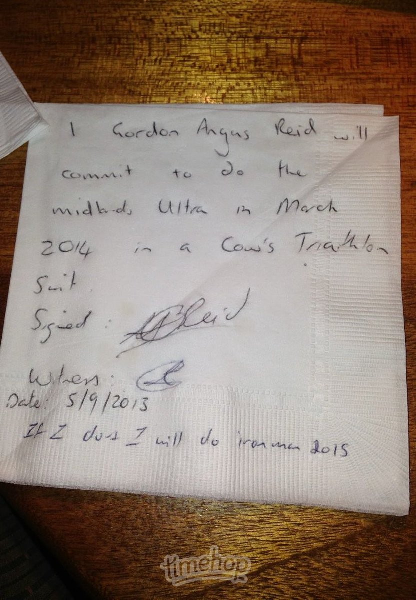 LuckyGordy's tweet photo. Story Time: Looking back 13 years and The Serviette That Re-Engineered My Life
At 40 years old, my system failed. Five operations in one year. Low energy. Constant setbacks. And without even realising it… I had accepted the default setting: “This is just what getting older looks like.” No redesign. No challenge. Just slow decline.
Then one moment changed everything.  It wasn’t planned. I saw a friend on Twitter cycling in a cow suit in the 947 in Johannesburg and asked her what on earth she was doing. She mentioned that she was raising money for kids with cancer and belonged to an organization called “the Cows”.
Quote fortuitously they were launching in KZN in two weeks’ time, and she said she thought I should join them to hear what it was all about. Sadly said friend died of cancer a few years later. Rest in Peace Delene Mulley.
Two weeks later I made a decision that would transform my life forever.
I was sitting with a group of likeminded individuals and listening to a guy called Cordy talk about how he changed his life by doing tough things and how “The Cows” was started by 6 friends who’s mates had just lost their daughter to cancer. Collectively and wanted to give back to CHOC, The Children’s Cancer Foundation of South Africa.
The very organization that helped Grant and Kerrin Bain through th nightmare of losing their kid to cancer. The 6 friends decided to get outfits and ride the 947 to raise money and awareness for the incredible work CHOC does for kids suffering from cancer and their families. The only 6 outfits they could find were literal Cow suits, udders and all. And so the Cows were born.
Then it happened. Cordy challenged all of us to think about a challenge that never in our wildest dreams we would not attempt. We grabbed a serviette and started thinking. and jokingly called it a “legally binding document.”
A guy called Peter Stone said he wanted to do a Half Ironman and I unwittingly asked what that was. Each of us wrote down a challenge than we thought we could not achieve.
Mine?
A Half Ironman. Which I learnt that night is a 1.8km Swim, followed by a 90km Cycle and a 21.1km half marathon. In six months’ time.
And if I didn’t do it the punishment was simple: A full Ironman.
I signed it.
Now, let’s be honest. From any logical perspective, this made absolutely no sense: A broken body, little or no base fitness, a massive goal and a six-month timeline.
It was irrational.
But what I didn’t realise at the time… was that I had just signed up for something powerful. A concept I would only understand years later.
It’s called a Misogi.
A Misogi is a Japanese idea. Traditionally, it’s about purification—a reset. But in modern terms, it means this: One challenge each year… so hard… it has a real chance of failure. Not comfortable. Not convenient. Something that forces you to confront your limits. And whether you succeed or fail. You come out different.
Six months later… I was standing at the start line with a good friend of mine Deon van Niekerk who was gullible enough to join me. That race wasn’t about performance; it was about survival.
The swim was chaos.
My heart rate was through the roof.
Everything in me was screaming STOP!!!!!

But I did something simple. I controlled my breathing. I stabilised the system. And I kept moving forward. And somewhere in that suffering… something shifted.
I realised the limits I had accepted… weren’t real.
That one moment… one decision… written on a serviette, changed everything.
Over the next 13 years, that decision turned into 10 000km:
- Amashova on a Road bike, Mountain Bike, Tandem with both my daughters, a 65kg Ice Cream bike with 1 gear, a hand cycle twice and a BMX twice
- 2 x Duzi Canoe Marathons
-Marathons, half marathons in fluffy cow suits
- 3 x Rhino Peak Challenges
-3 x Run for Rangers 100km trail runs
- Ironman events and countless triathlons
- Comrades Marathon last year
- 1000km Trans Karoo Ride this year from Clarens to Cape Town

And over the 10,000 kilometers of endurance challenges, Not because I suddenly became extraordinary, but because I kept choosing a new Misogi. I kept challenging the system. I kept redesigning what I thought was possible.
Here’s what I’ve learned:
If you want a different output, you don’t wish for it. You redesign the system.
A Misogi is personal system redesign… under real conditions.
Most people live within the limits they’ve tested.
A Misogi forces you to test those limits… and realise they were never fixed.
But over the entire time, it stopped being about proving something to myself and started becoming about impact.
One of the most powerful moments of that journey was leading a team of Cows at Midmar.
The first year: 35 swimmers - R40,000 raised
A few years later: 400 swimmers - Over R800,000 raised
Today, my focus has shifted even more as I stepped away from the Cows in 2020:
– Run for Rangers - Project Rhino and raising funds for the Rangers who put their lives on the line to protect our Wildlife
- Rhino Peak Challenge – Endangered Wildlife Trust – Protecting endangered species in Southern Africa
- Trans Karoo Spirit Ride from Clarens to Cape Town – For the Butterfly Home that gives Palliative Care to Orphaned and abandoned kids with life limiting diseases.

Across these journeys, we’ve helped raise millions for causes that matter.
And in every one of those events, the same truth shows up: You don’t find your limits… you expose them.
Looking back now, it wasn’t the races that changed me. It was the decision. To step into something uncomfortable. To challenge the design. To refuse the default setting.
Because the truth is: You don’t need a completely new life. You need a better-designed system. And sometimes… that redesign starts with something as simple as a decision.
Even one written on a serviette.
