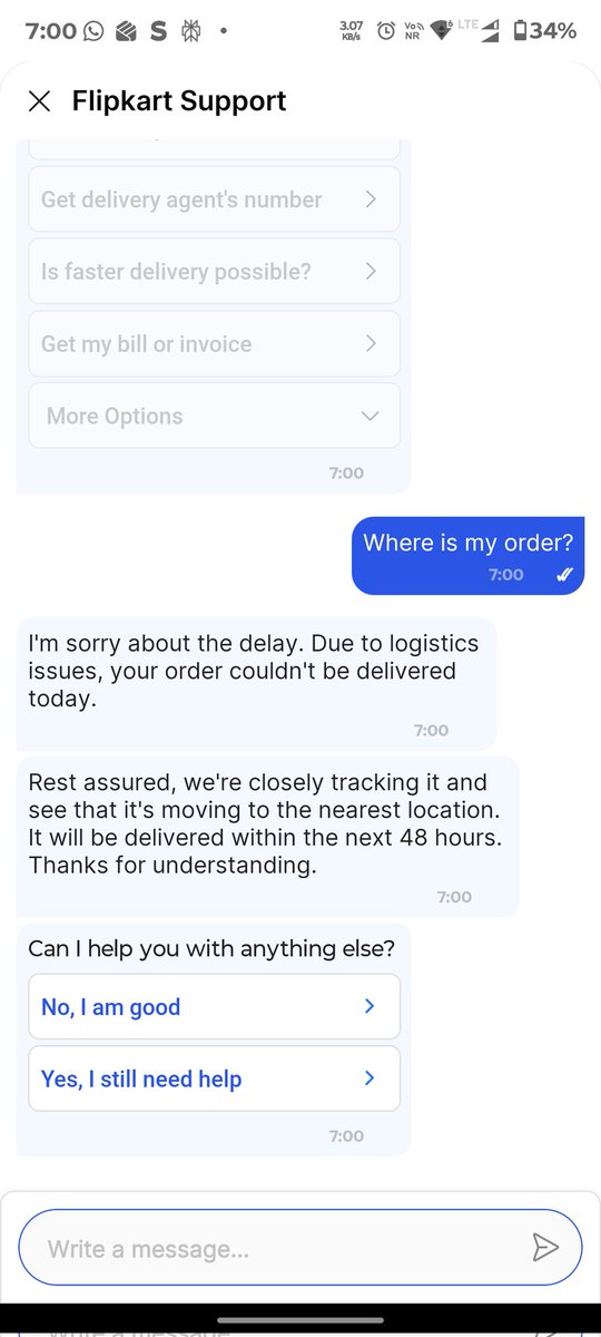 princebasanth's tweet photo. @flipkartsupport Wow..is this what you guys want me to do? Dumb chatbot responses..that's what I am expecting after reaching you guys out on x...literally? #fedup #flipkart https://t.co/JhfCbZL7Tv
