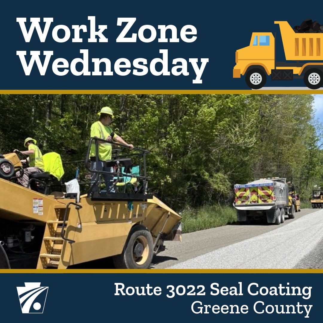PennDOTNews's tweet photo. It’s #WorkZoneWednesday! Today we feature a seal coating operation on Route 3022 in Greene Co. Slow down & pay attention around active work crews across PA: https://t.co/q7VhWtNTsR.
@GovernorShapiro’s Admin. has improved 19,597 miles & advanced work on 1,821 state/local bridges. https://t.co/kwCdYiZlKx