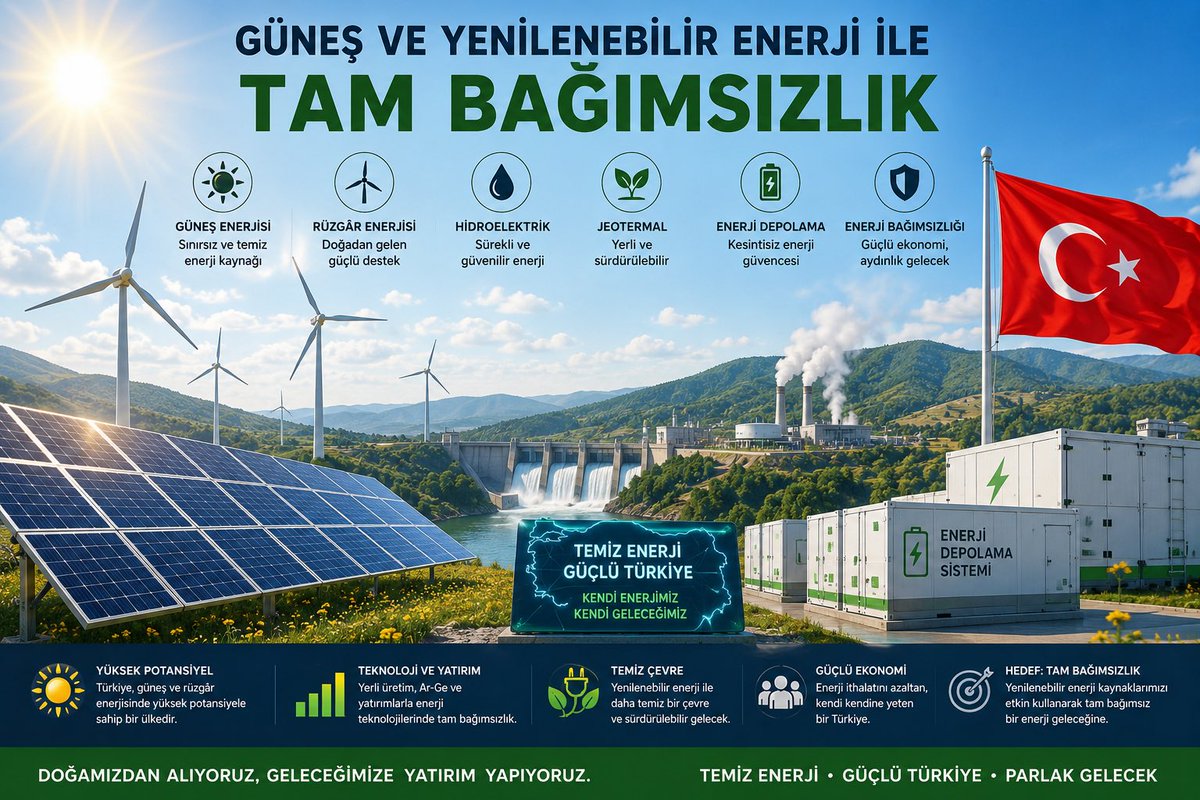 Ahmet_Erozan's tweet photo. Erdoğan yine şatafatlı törenlerle "milyar dolarlık enerji açılışları" yapıyor ve firmaları tebrik ediyor…

Soruyoruz…

Tebrik ettiğiniz bu firmalar öz evladımız olan Türk yatırımcısı kapılarda ruhsat beklerken, "sıfır vergi ve 30 yıl Euro garantisiyle" arazilerimizi peşkeş çektiğiniz Suudi şirketleri mi..?

Her sene 65 milyar dolarlık kömür-doğalgaz ithalatı yapan, yabancılara imtiyaz dağıtan bu vitrin siyasetiyle enerji bağımsızlığı olmaz…

Göz boyamayı bırakın..!

Enerji egemenliği, memleketin güneşi kendi milletince işlenince kurulur..!
🇹🇷☀️ #MilliEnerji #TamBağımsızlık