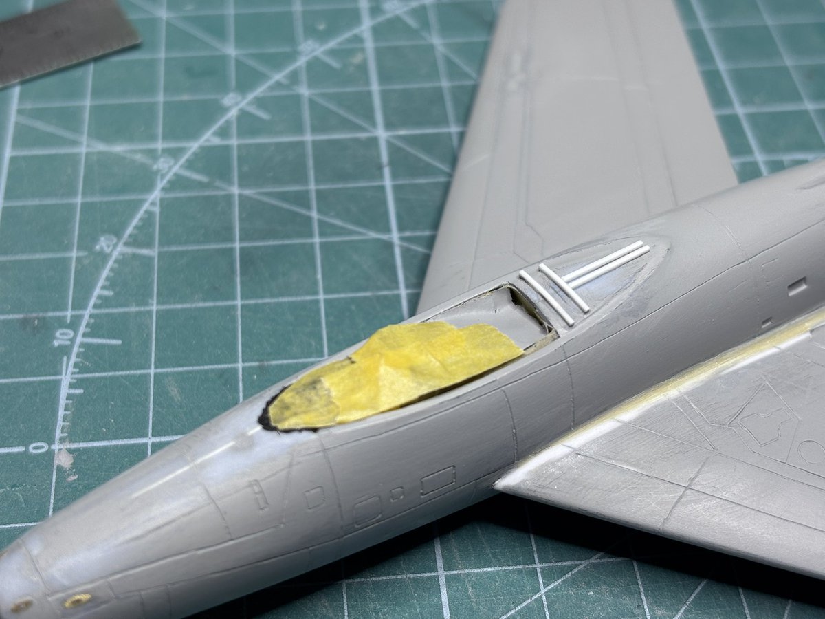 KYmodelers's tweet photo. YF-96A / YF-84F-RE 49-2430 試作1号機製作 11

操縦席後方のキャノピースライドレール、エアブレーキ庫と裏のディテール

#72lab
#2026軍団プラモ祭
#軍団26カミナリ祭 https://t.co/6F71jLLUyt