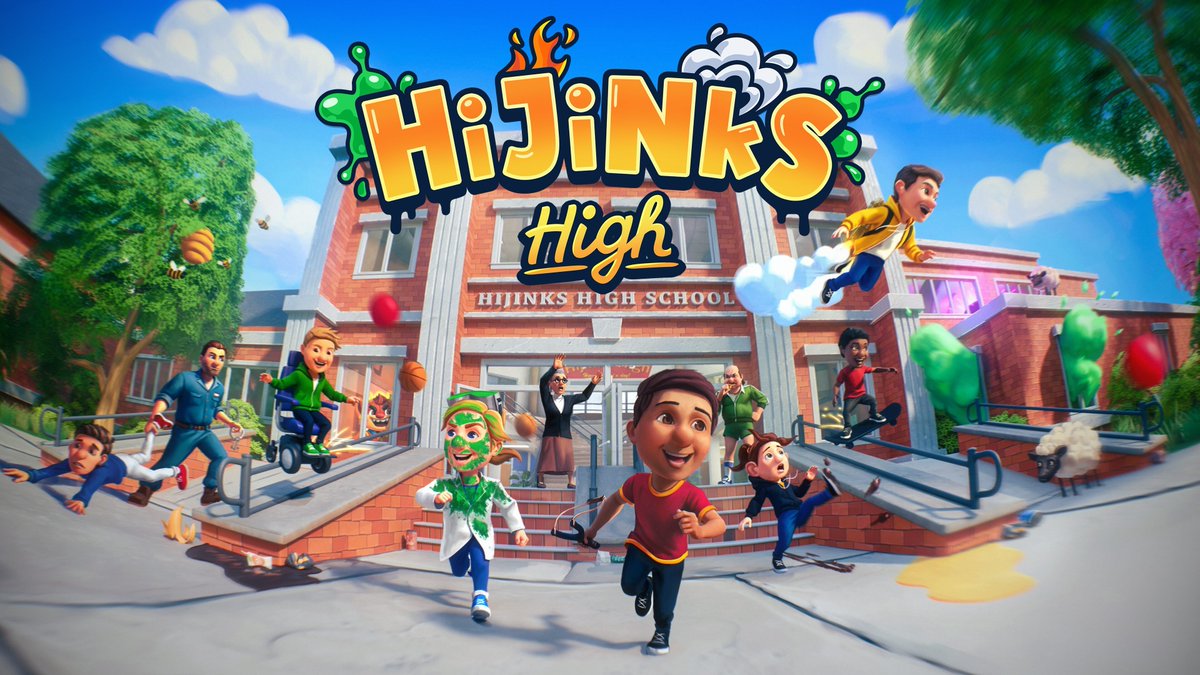 gematsu's tweet photo. Sackbird Studios announces school multiplayer party game Hijinks High for consoles, PC https://t.co/7H7ssc3caH https://t.co/5yMXOAQdZ8