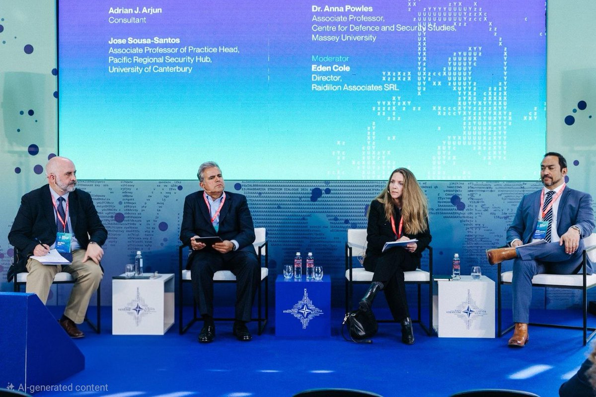 JLSousaSantos's tweet photo. "From a NATO partnership perspective, the Pacific matters not because NATO seeks to expand into the region, but because the security challenges affecting the Euro-Atlantic and Indo-Pacific theatres are becoming increasingly interconnected.

Russia's invasion of Ukraine demonstrated that security crises in one region have global consequences. Likewise, developments in the Indo-Pacific have implications far beyond Asia. This is why NATO has deepened engagement with its Indo-Pacific Partners—the IP4 of Australia, New Zealand, Japan, and the Republic of Korea. 
Three of these partners are Pacific Rim nations with deep historical, political, and economic ties to the Pacific Islands region.
The Pacific is no longer peripheral. 

It is increasingly central." ##rigastratcomdialogue @PacSecurityHub