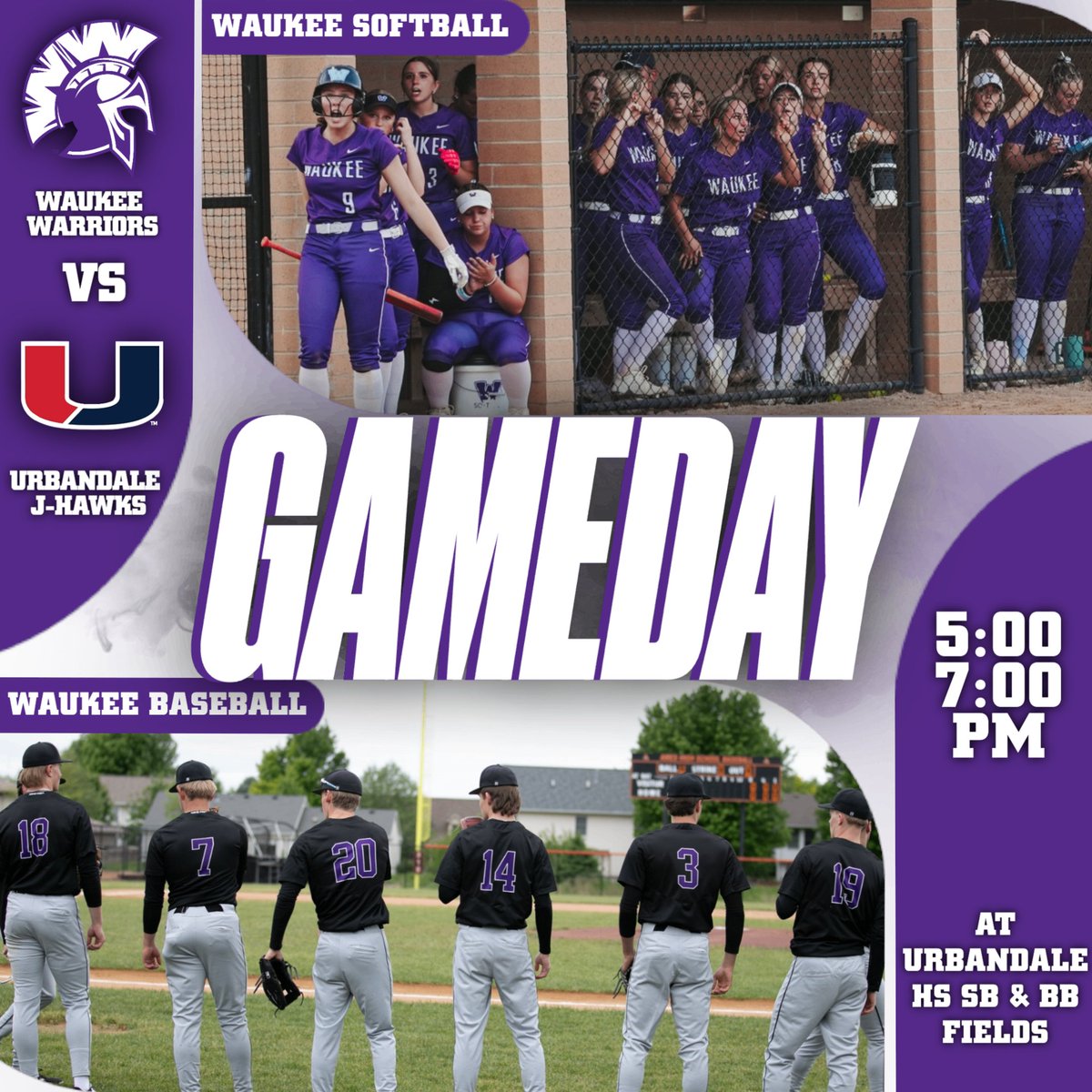 waukee_warriors's tweet photo. Gameday!!! Tonight the Warriors travel to Urbandale. 🥎⚾️ 
🕔 5:00 PM &amp; 7:00 PM
🎟️ $8 Bound Tickets
💳 Card Only
📸 Case Bishop/Jameson Rogers
#GoWarriors https://t.co/DMlMHQ0rhm