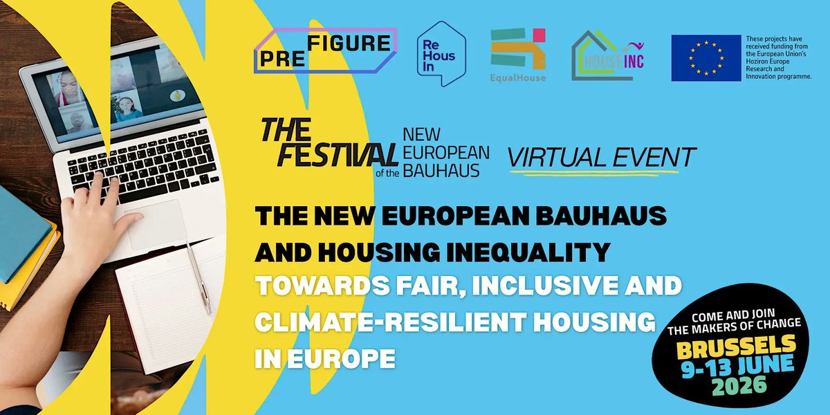 bcnuej's tweet photo. 🏠⚖️Our partners #ReHousin are joining a big EU housing event next week "The New European Bauhaus + housing inequality" joins 4 @HorizonEU projects to explore how we can make Europe's housing climate-neutral and socially just 📅 June 12 | Brussels + online https://t.co/O5eX4oaqvp https://t.co/le9dftKhCC