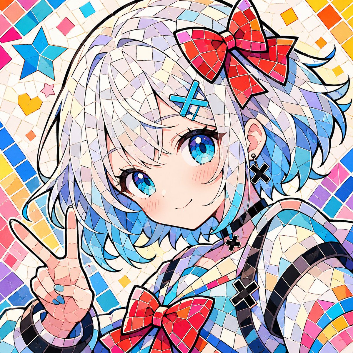 澪ちゃんのタイルアート💕 ぴっぴ☺️ #ぴっぴ定例祭