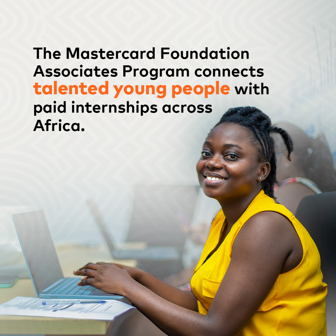 MastercardFdn's tweet photo. Are you a recent graduate ready to start your career? Apply to the Mastercard Foundation Associates Program to gain hands-on leadership, employability, and basic entrepreneurship knowledge and skills to help you thrive in the workplace. https://t.co/seekOup3lF