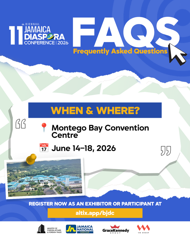 NIRAJamaica's tweet photo. from June 14–18, 2026 for five days of connection, collaboration, and nation-building.
✅ Register now and be part of the conversation shaping Jamaica’s future!
#JamaicaDiasporaConference2026 #Jamaica #MontegoBay #ConnectCollaborateContribute  #BuildingJamaicaTogether https://t.co/DKLqGwYabQ