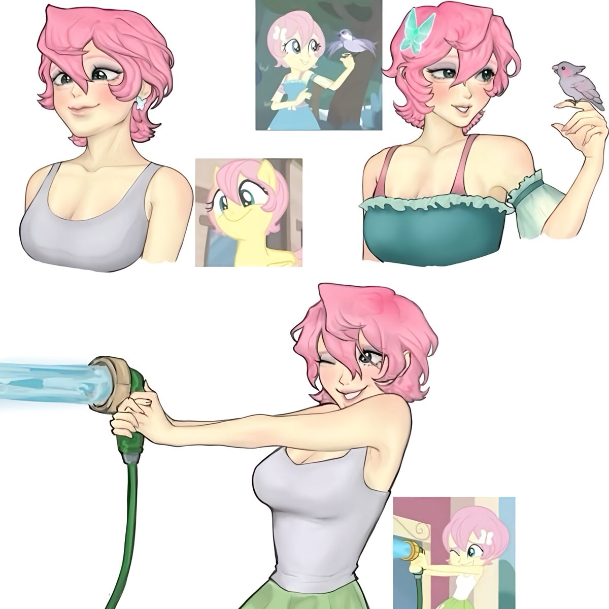 Universal4karts's tweet photo. I love the art sooo much but I feel like fluttershy would be flat chest
#mlp https://t.co/schVPPRVhY