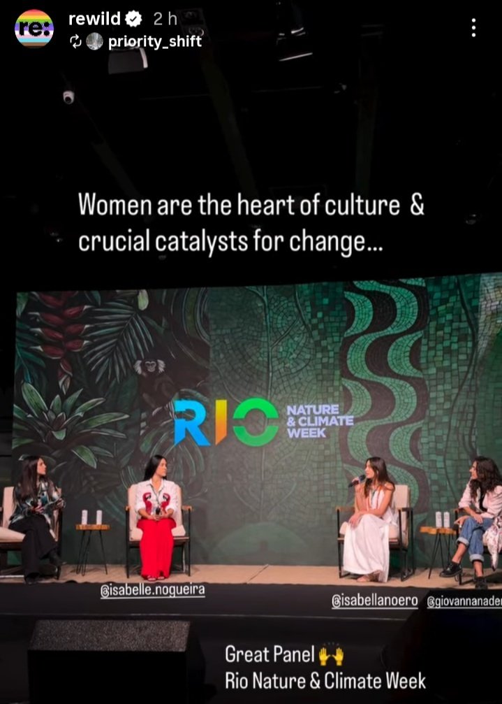 WeYatraaa's tweet photo. Great Panel!! @Isanogoficial @rewild #RioNatureClimateWeek 🏹♥️💚🌍 https://t.co/edmlGCMyy2