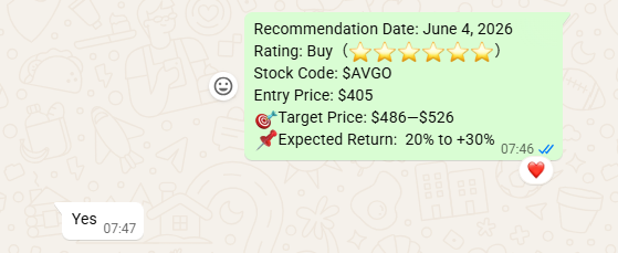 fantasy_keith's tweet photo. Today's Recommendation: $AVGO  🚀🚀

Target Price: $486-$526

As I mentioned in my previous article, Broadcom（ $AVGO） long term value has not changed. This pullback is more of a market sentiment-driven overreaction.

AI orders continue to grow, and business visibility has extended to 2028, indicating that customer demand remains strong.

Looking across the entire AI industry chain, there are very few companies that can be compared with NVDA, and Broadcom（ $AVGO） is one of them.

Its deep technological barriers, top-tier customer base, and strong moat determine that it is more suitable for long term holding rather than being affected by short term volatility.
