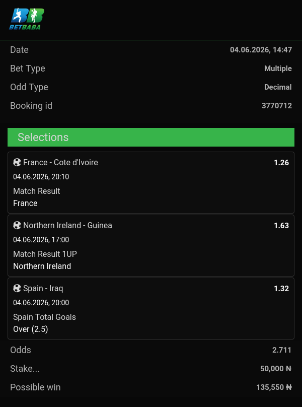 ConvertBetCodes's tweet photo. 2+ ODDS!! LETS GET THIS WIN
ACTIVELY FUNDING ALL NEW SIGNUPS
GIVING 2K-3K FOR 10 NEW SIGNUPS TO STAKE

Register ON Betbaba here: https://t.co/955ezygAd7 (NEW SIGNUPS ONLY)
CODE: 3770712
CLICK HERE TO PLAY: https://t.co/Wo6JC6wIdo

@SirDavidBent