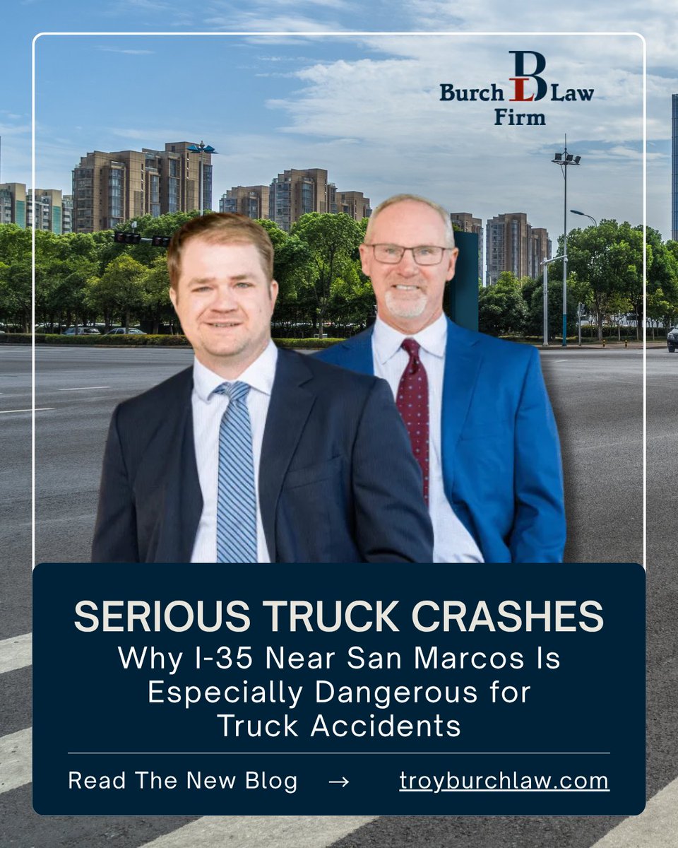 BurchLawFirm's tweet photo. With the surge of freight moving through New Braunfels on I-35, truck accidents are on the rise. More trucks on the road mean more room for error, and when a semi-truck is involved, the results are often life-changing. https://t.co/Tz6Aq4xCbq