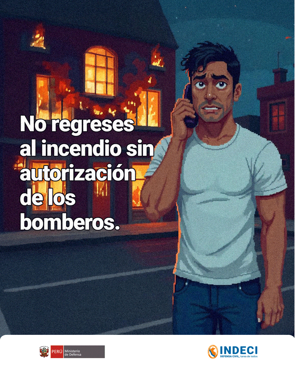 indeciperu's tweet photo. 🔥Sigue estas recomendaciones ante incendios urbanos:
✅Mantén la calma y evacúa de inmediato.
🚫Usa las escaleras, nunca el ascensor.
📱Alerta a las personas cercanas y llama a los bomberos.
🧑🏻‍🚒No regreses al incendio sin autorización de los bomberos.
#Incendios
#Recomendaciones https://t.co/YQpQNSYAK3