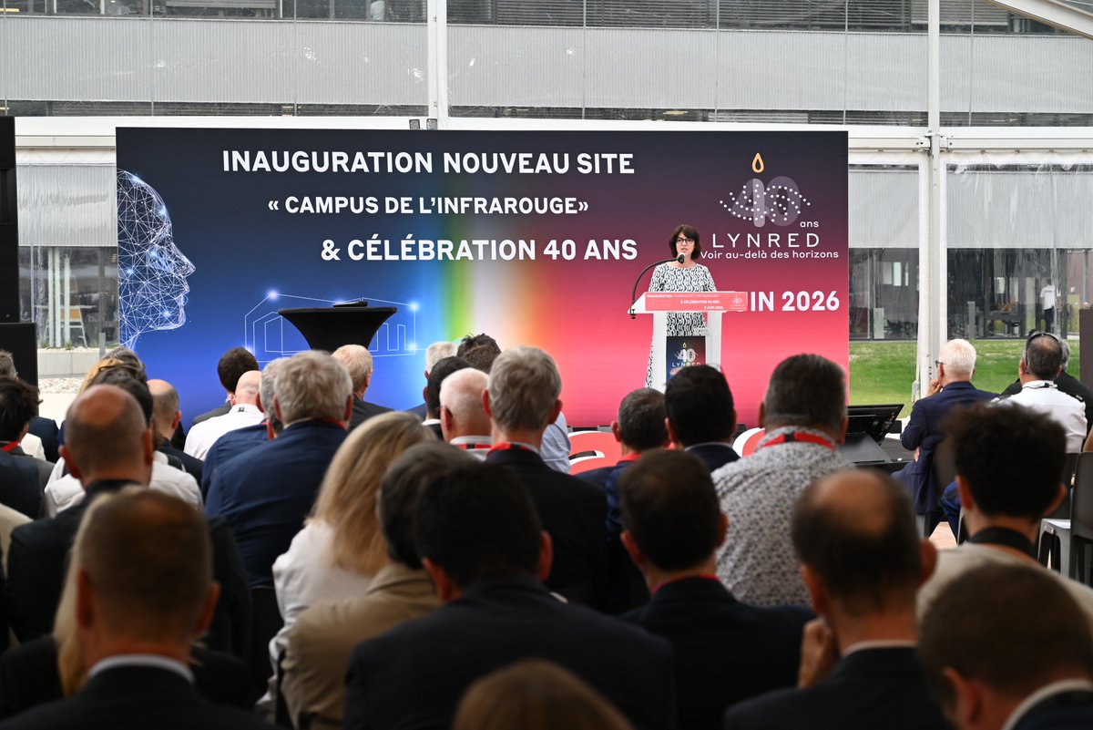 Prefet38's tweet photo. #Innovation 🔬 | Catherine Séguin, préfète de l’Isère, a inauguré le Campus de l’Infrarouge de LYNRED, un moment fort qui a également permis de célébrer les 40 ans de l’entreprise.
Avec plus d’un millier d’emplois créés en Isère, LYNRED contribue activement au dynamisme économique local et au renforcement de notre tissu industriel.

En 2024, le projet « Composants et produits infrarouges pour applications industrielles et spatiales » a bénéficié d’un soutien de l’État de 26,9 M€, témoignant de son caractère stratégique pour notre économie et notre souveraineté technologique.

👏 Félicitations à l’ensemble des équipes de LYNRED qui, aux côtés des acteurs de la recherche et des services de l’État, contribuent à faire rayonner l’Isère et la France.

#Isère #Souveraineté #Technologie