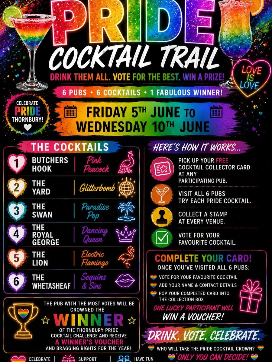 lindseychall's tweet photo. @thedannybeard Hey love! Please could you give a shout out for our very first THORNBURY Family Pride day with adult Cocktail Trail This Saturday. 
Linds, Jez, Sandra of the Swan, our the Love Thornbury Committee &amp; our wonderful communities here in the South West.
Love ya la! Xx https://t.co/FjPwzpVxUi
