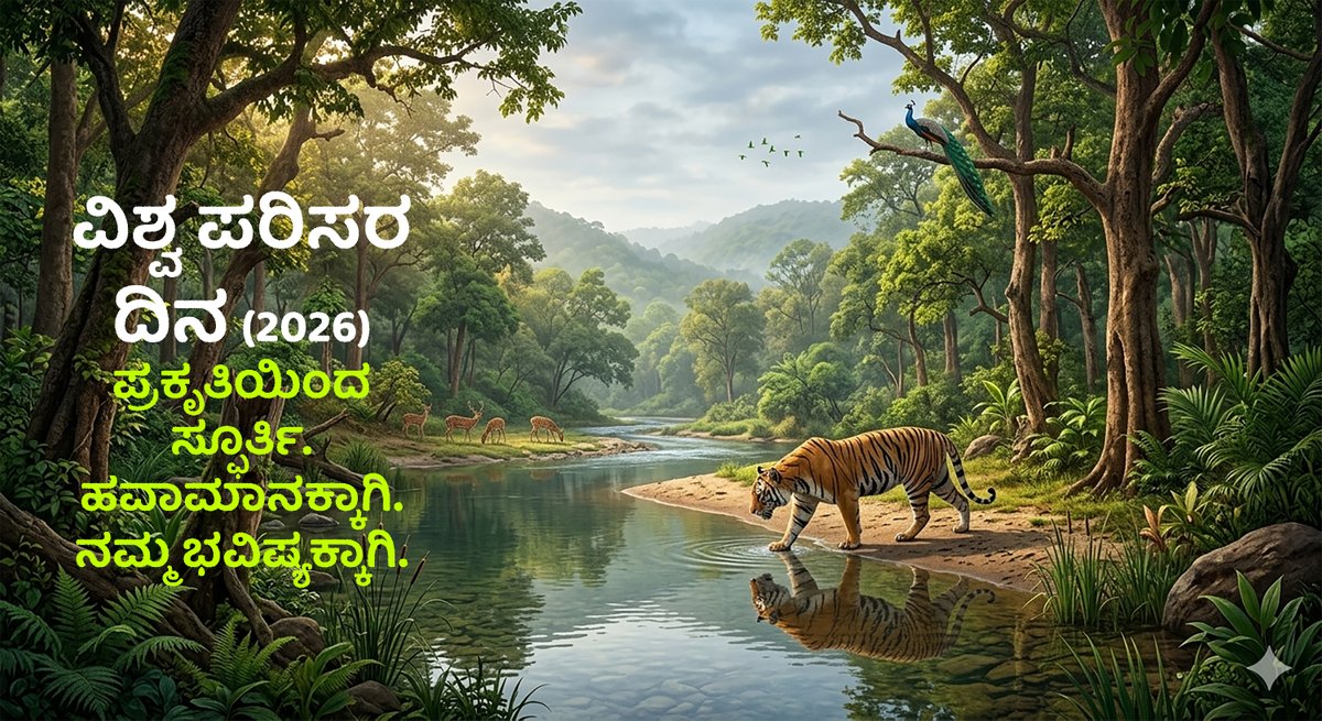 Rashtrotthana_P's tweet photo. ವಿಶ್ವ ಪರಿಸರ ದಿನ (2026): ಪ್ರಕೃತಿಯಿಂದ ಸ್ಫೂರ್ತಿ. ಹವಾಮಾನಕ್ಕಾಗಿ. ನಮ್ಮ ಭವಿಷ್ಯಕ್ಕಾಗಿ

Read More: https://t.co/SpT8MJegoO

#Rashtrotthana #RashtrotthanaParishat #worldenvironmentday #ecology #worldenvironmentday2026 #inspiredbynature #climatechange #oneearth #onlyoneearth https://t.co/NQS4BPgQR4